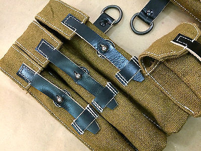 JUTE Fabric Custom-Made WWII GERMAN MP40 MAGAZINE POUCH SET 