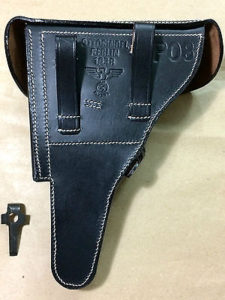 WWII German Luger P08 Hardshell Holster (Black) - Reproduction, No Takedown Tool 4 thumbnail image