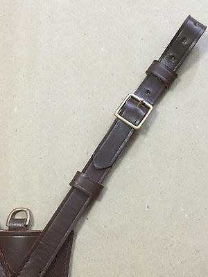 Sam Browne Sword Frog And Sword Knot Set - Genuine Brown Leather With Brass Fittings, Made In UK, WWII Era Style
