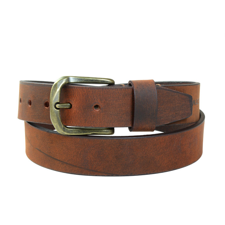 ROBUST HONEY BROWN LEATHER BELT - Allmadeups